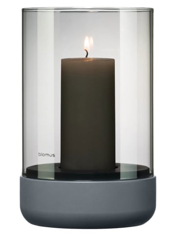Blomus Windlicht "Calma" grijs - (H)19 x Ø 12 cm