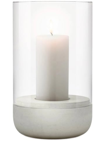 Blomus Windlicht ''Calma'' in Transparent/ Hellgrau - (H)20 x Ø 12 cm