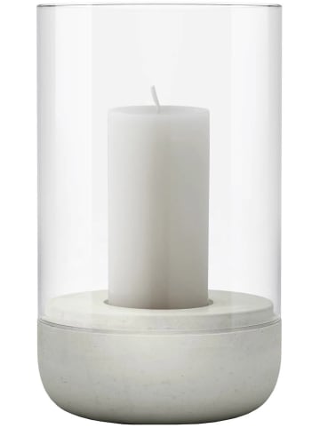 Blomus Windlicht "Calma" transparant/lichtgrijs - (H)20 x Ø 12 cm