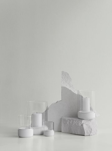 Blomus Windlicht ''Calma'' in Weiß - (H)14 x Ø 10 cm