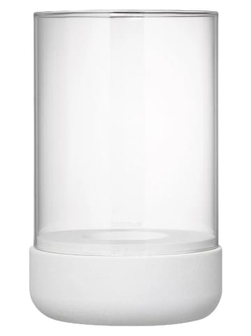 Blomus Świecznik "Calma" w kolorze białym - wys.19 x Ø 12 cm