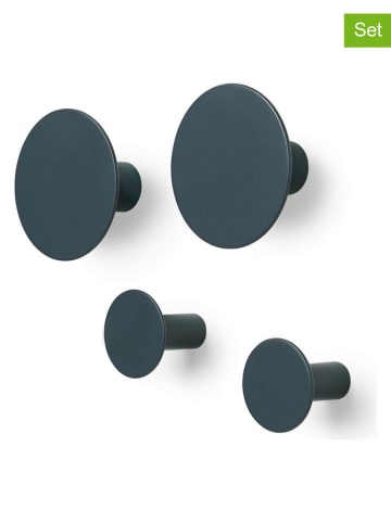 Blomus 4er-Set: Wandhaken "Ponto" in Grau