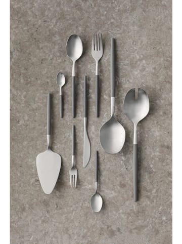 Blomus 2tlg. Set: Salatbesteck "Maxime" in Grau/ Silber - (H)28 cm