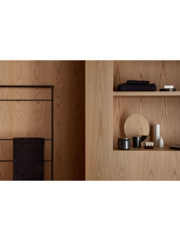 Blomus 2-delige set: gastendoeken "Caro" zwart - (L)30 x (B)30 cm