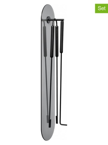 Blomus 3tlg. Set: Kamingarnitur "Ashi" in Schwarz