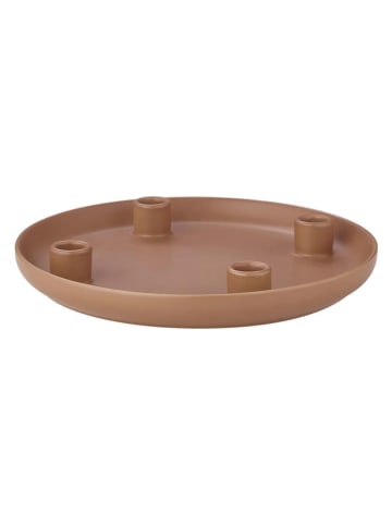 Blomus Świecznik "Vela" w kolorze jasnobrązowym - wys. 3 x Ø 27 cm