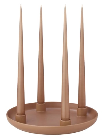 Blomus Kaarshouder "Vela" lichtbruin - (H)3 x Ø 27 cm