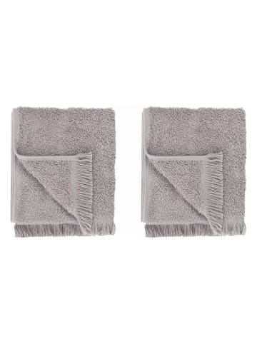 Blomus 2-delige set: gastendoeken "Frino" lichtgrijs - (L)30 x (B)50 cm