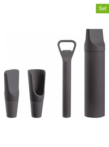 Blomus 4tlg. Wein-Set "Ilo" in Grau