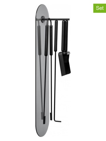 Blomus 5-delige set: haardgarnituur "Ashi" zwart