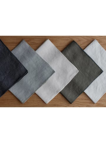 Blomus Lniana serwetka "Lineo" w kolorze zielonym - 42 x 42 cm