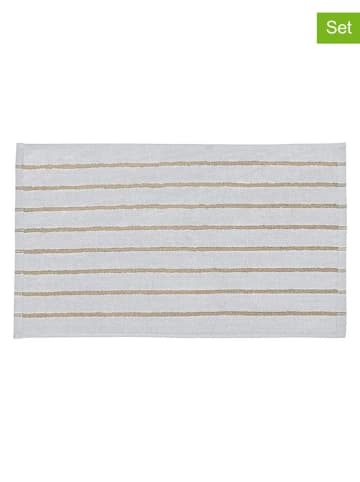 Blomus Ręczniki (2 szt.) "Arto" w kolorze jasnobrązowo-białym - 50 x 30 cm