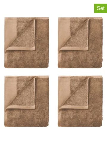 Blomus Ręczniki (2 szt.) "Riva" w kolorze jasnobrązowym dla gości - 50 x 30 cm