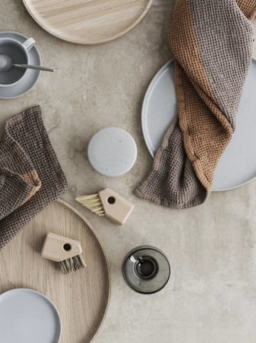 Blomus 2er-Set: Spültücher "Gano" in Beige/ Grau - (L)25 x (B)25 cm
