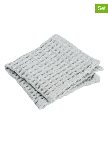 Blomus 2er-Set: Gästehandtücher "Caro" in Hellgrau - (L)30 x (B)30 cm