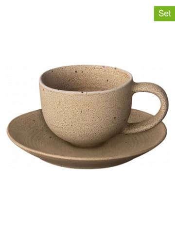 Blomus 2tlg, Set: Espressotasse "Kumi" in Beige - 60 ml