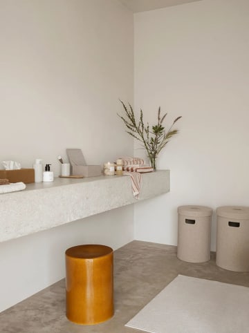 Blomus 2er-Set: Gästehandtücher "Arto" in Creme/ Hellbraun - (L)50 x (B)30 cm