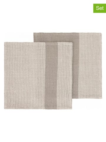 Blomus Ściereczki (2 szt.) "Gano" w kolorze beżowo-kremowym do naczyń - 25 x 25 cm