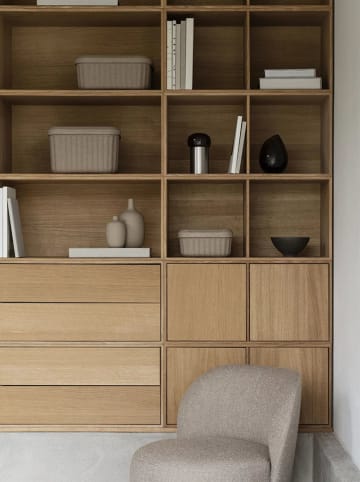 Blomus 2er-Set: Aufbewahrungsboxen "Redo" in Beige - (B)30 x (H)20 cm