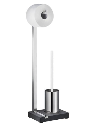 Blomus Stojak WC "Menoto" w kolorze srebrno-czarnym - wys. 65 cm