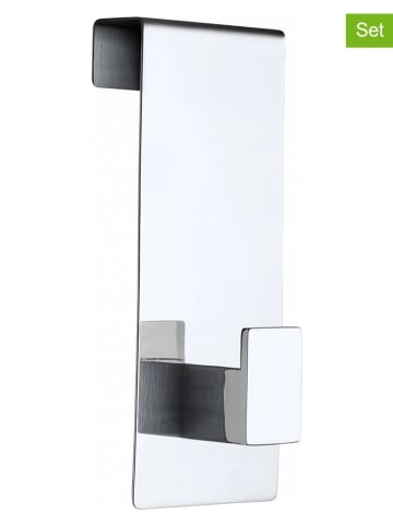 Blomus 3er-Set: Türhaken ''Menoto'' in Silber - (B)5 x (H)12 x (T)4 cm