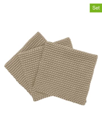 Blomus Ściereczki (3 szt.) "Wipe Perla" w kolorze beżowym - 25 x 25 cm