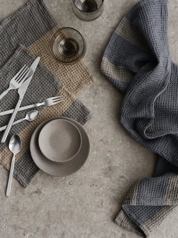 Blomus 2er-Set: Spültücher "Gano" in Grau/ Beige - (L)25 x (B)25 cm