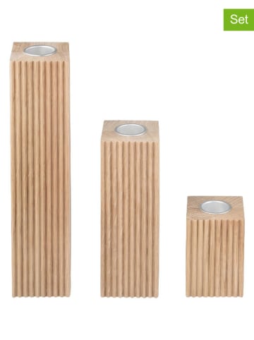 Blomus 3er-Set: Kerzenhalter "Dreva" in Beige