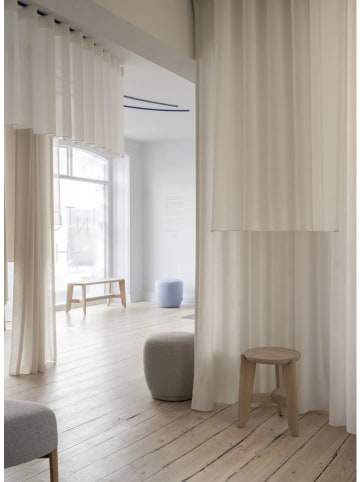 Blomus Hocker "Kuon" in Creme/ Schwarz - (H)47 x Ø 45 cm 