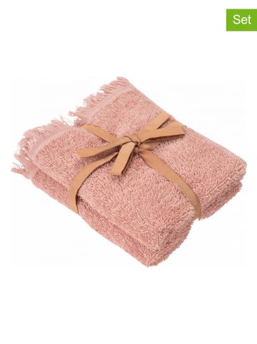 Blomus 2er-Set: Gästehandtücher "Frino" in Rosa - (L)30 x (B)50 cm