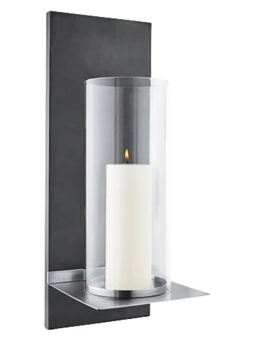 Blomus Wandkaarsenhouder "Finca" antraciet - (B)19 x (H)52 x (D)21 cm