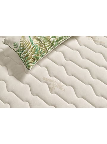 Moonia Schuimmatras "Bamboo Care" wit/beige