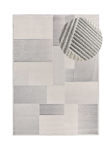 Atticgo Kurzflor-Teppich "Baresa" in Creme/ Grau