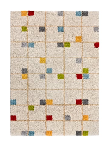 Atticgo Hochflor-Teppich "Bremen" in Creme/ Bunt