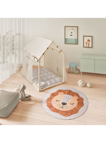 Atticgo Kurzflor-Teppich "Candy" in Creme/ Orange