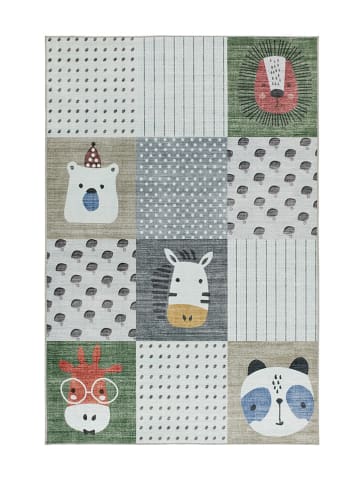 Atticgo Laagpolig tapijt "Candy" wit/grijs/groen