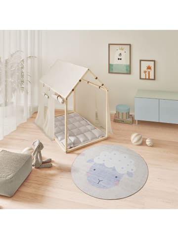 Atticgo Laagpolig tapijt "Candy" crème/wit/blauw