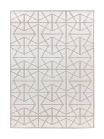 Atticgo Kurzflor-Teppich "Flora" in Creme/ Grau