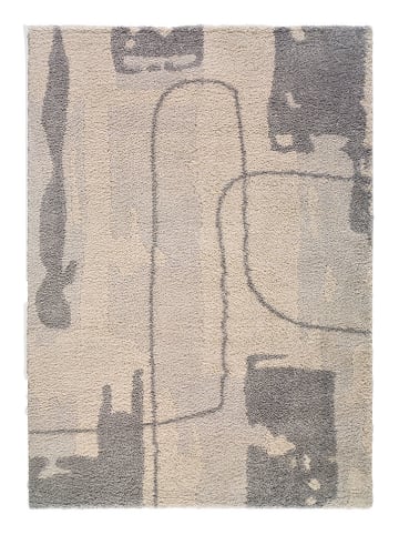 Atticgo Kurzflor-Teppich "Helia" in Blau/ Creme