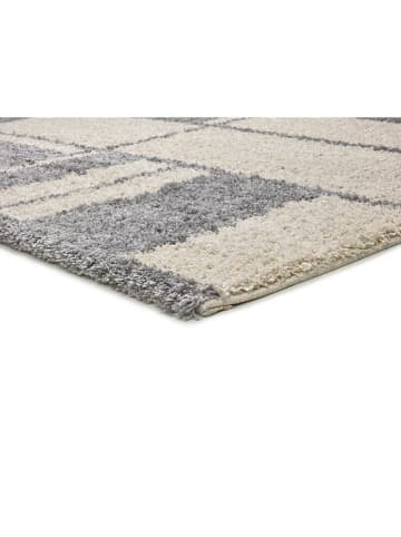 Atticgo Kurzflor-Teppich "Helia" in Creme/ Blau