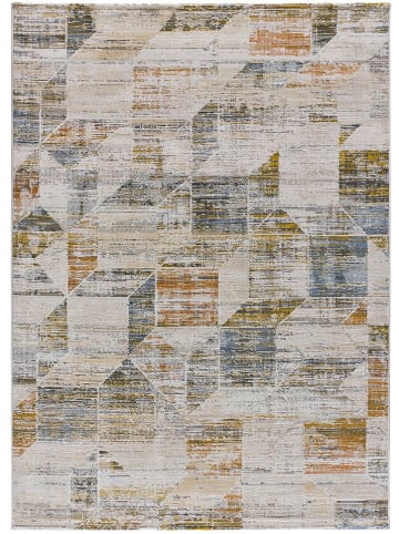 Atticgo Kurzflor-Teppich "Kilis" in Creme/ Orange/ Blau