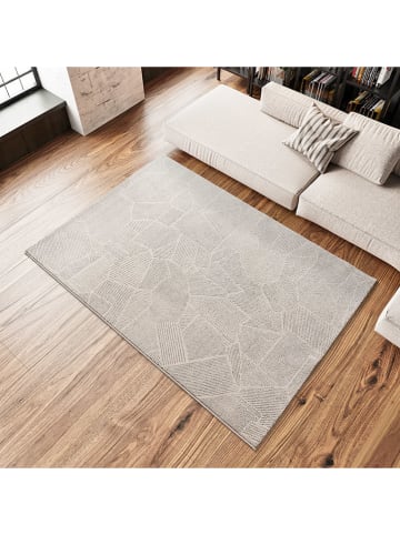 Atticgo Kurzflor-Teppich "Porto" in Creme/ Grau