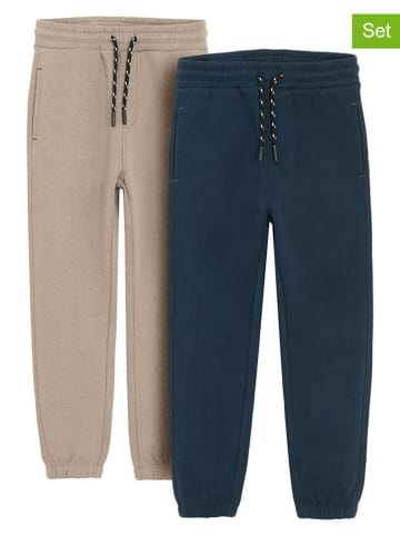 COOL CLUB 2er-Set: Sweathosen in Beige/ Dunkelblau