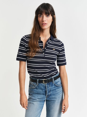 Gant Poloshirt in Dunkelblau/ Weiß