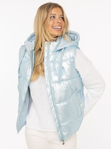 Zwillingsherz Doorgestikte bodywarmer "Zwillingsherz" lichtblauw