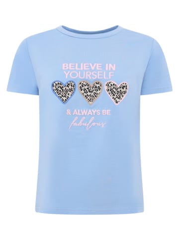 Zwillingsherz Shirt "Always Believe" lichtblauw