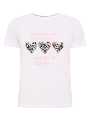 Zwillingsherz Shirt "Always Believe" in Weiß
