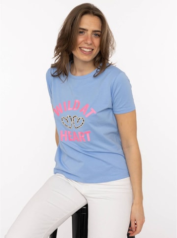 Zwillingsherz Shirt "Leo Herzen" lichtblauw