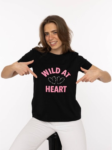 Zwillingsherz Shirt "Leo Herzen" zwart