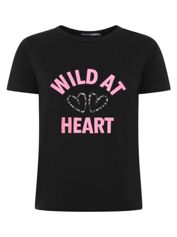 Zwillingsherz Shirt "Leo Herzen" zwart